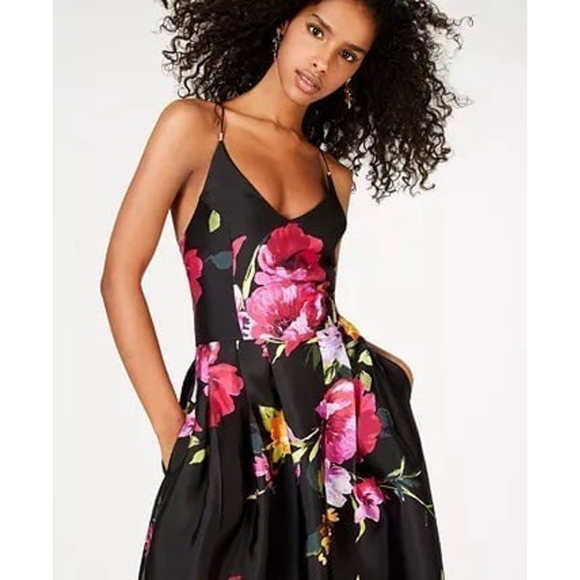 New Juniors BCX Floral Ballgown - Picture 3 of 8